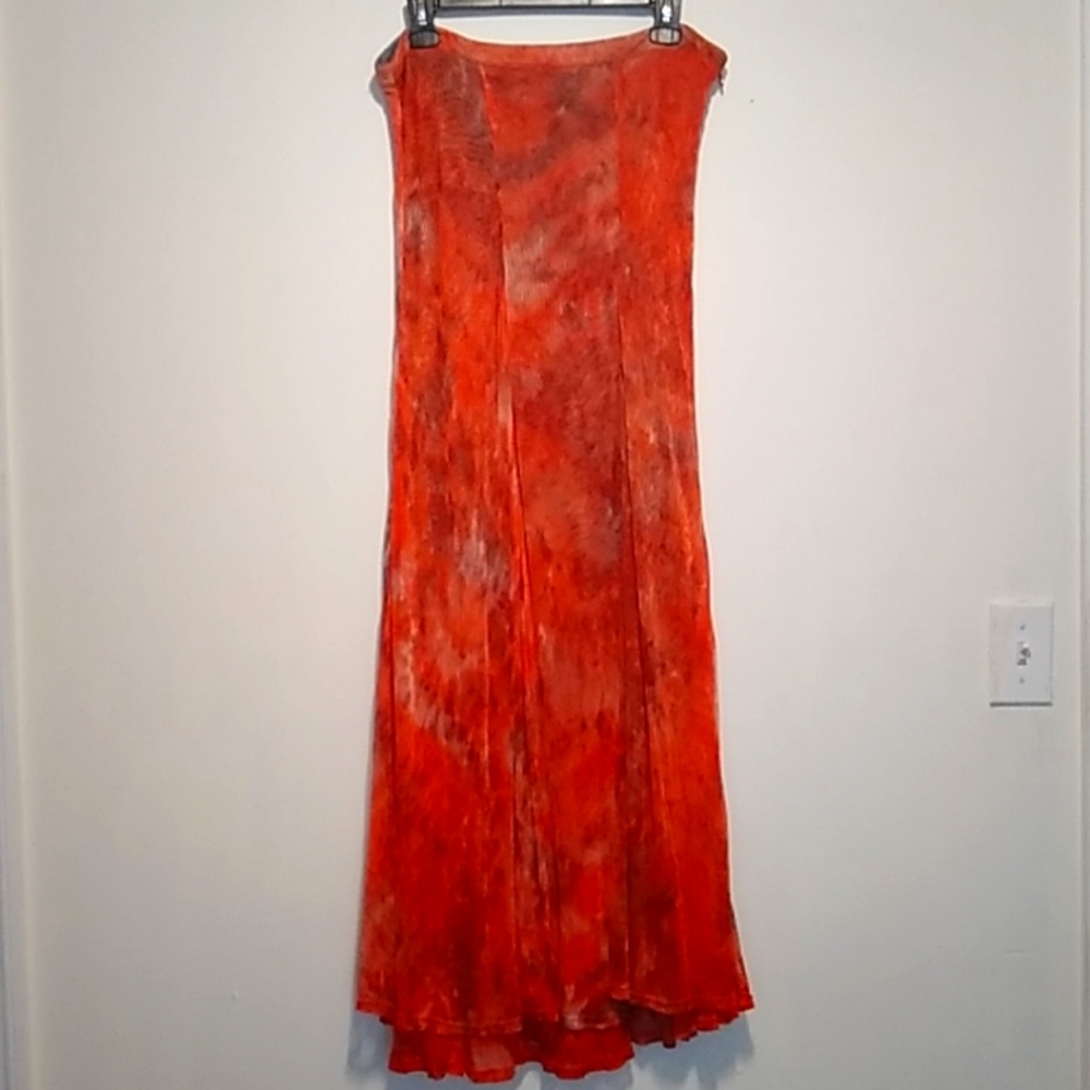 Anthropologie Bohemian Mesh Layered  Trumpet Maxi Skirt